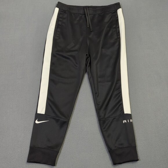 Nike Pants Men's L Black / White Joggers Drawstring Athletic Athleisure - Picture 1 of 12